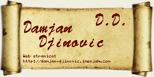 Damjan Đinović vizit kartica